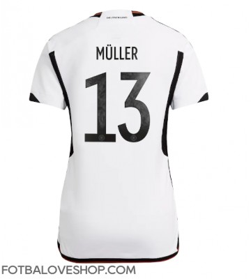 Německo Thomas Muller #13 Dámské Domácí Dres MS 2022 Krátký Rukáv